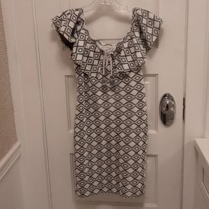 Gigi Ri girls size 12 dress. Ruffle neck with rhinestone tassels.